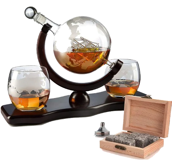 globe whiskey decanter