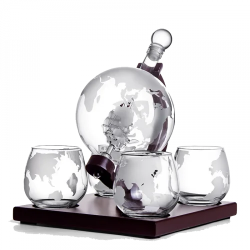 Globe Decanter and Glasses