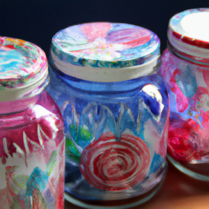 glass painting on jars