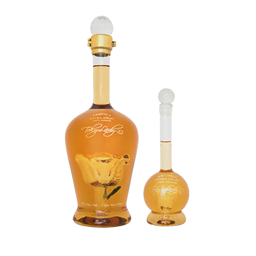 tequila bottle with flower