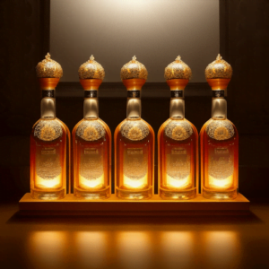 artistic tequila bottles