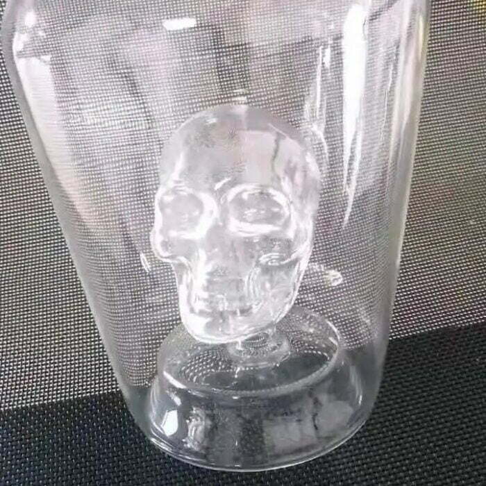 Skull Head Whiskey Bottle