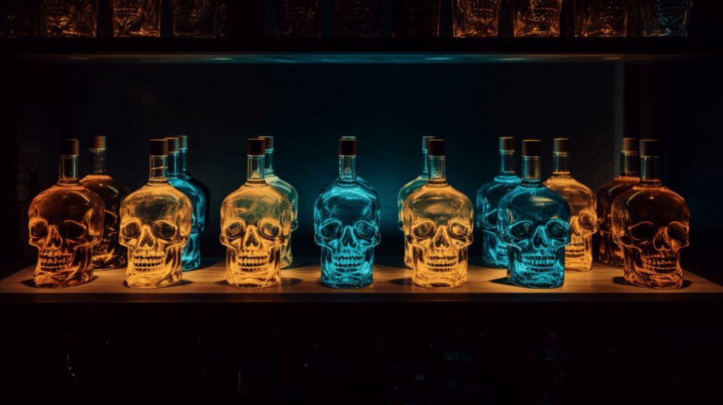 Botellas de Vodka Skull