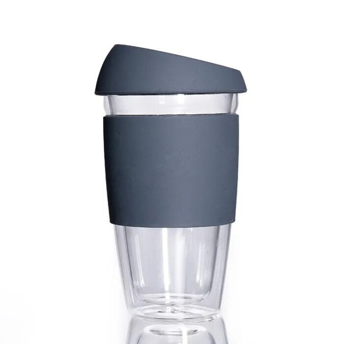 Glass Mug with Silicone Lid