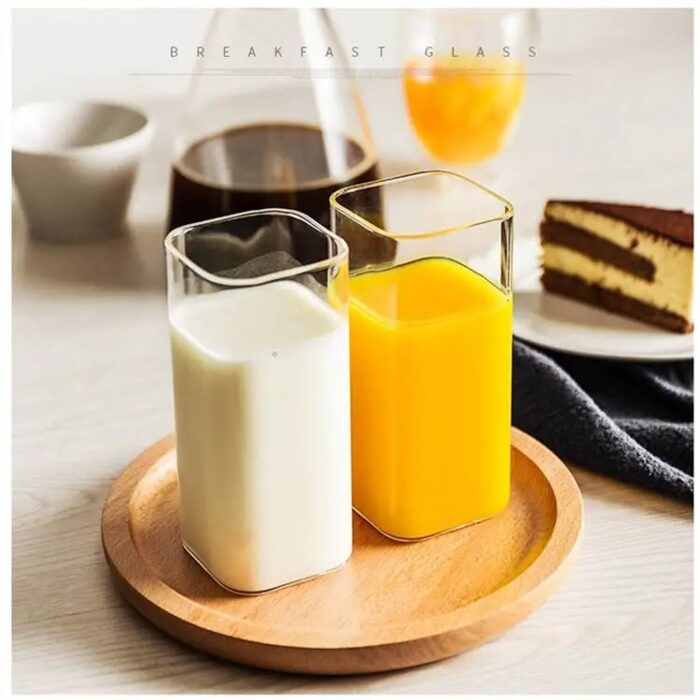 square glass cups