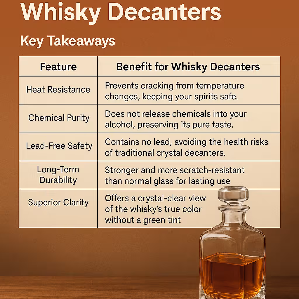 Why Borosilicate Glass Is Ideal for Whisky Decanters