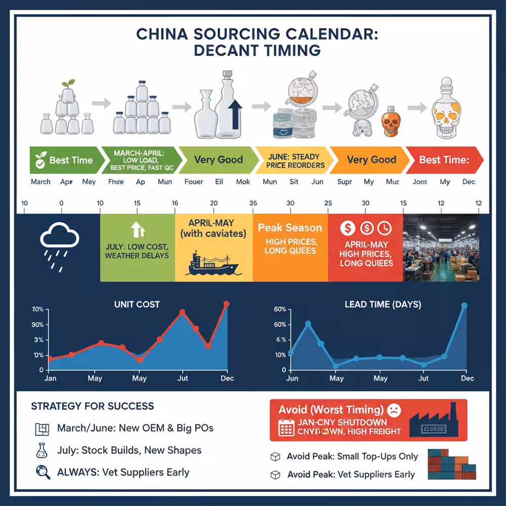 Best Time of Year to Source Decanters in China: Simple Timing Guide for Importers