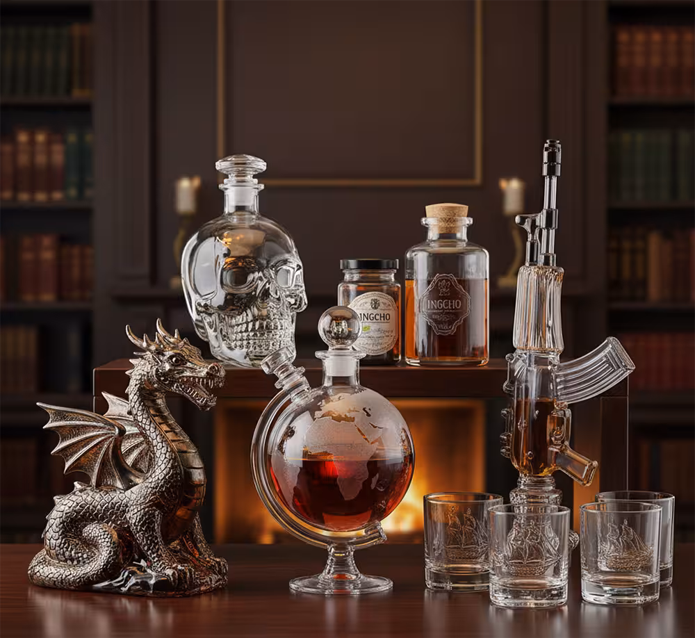 Custom Borosilicate Whisky Decanters: Shapes, Colors, Branding and OEM Guide