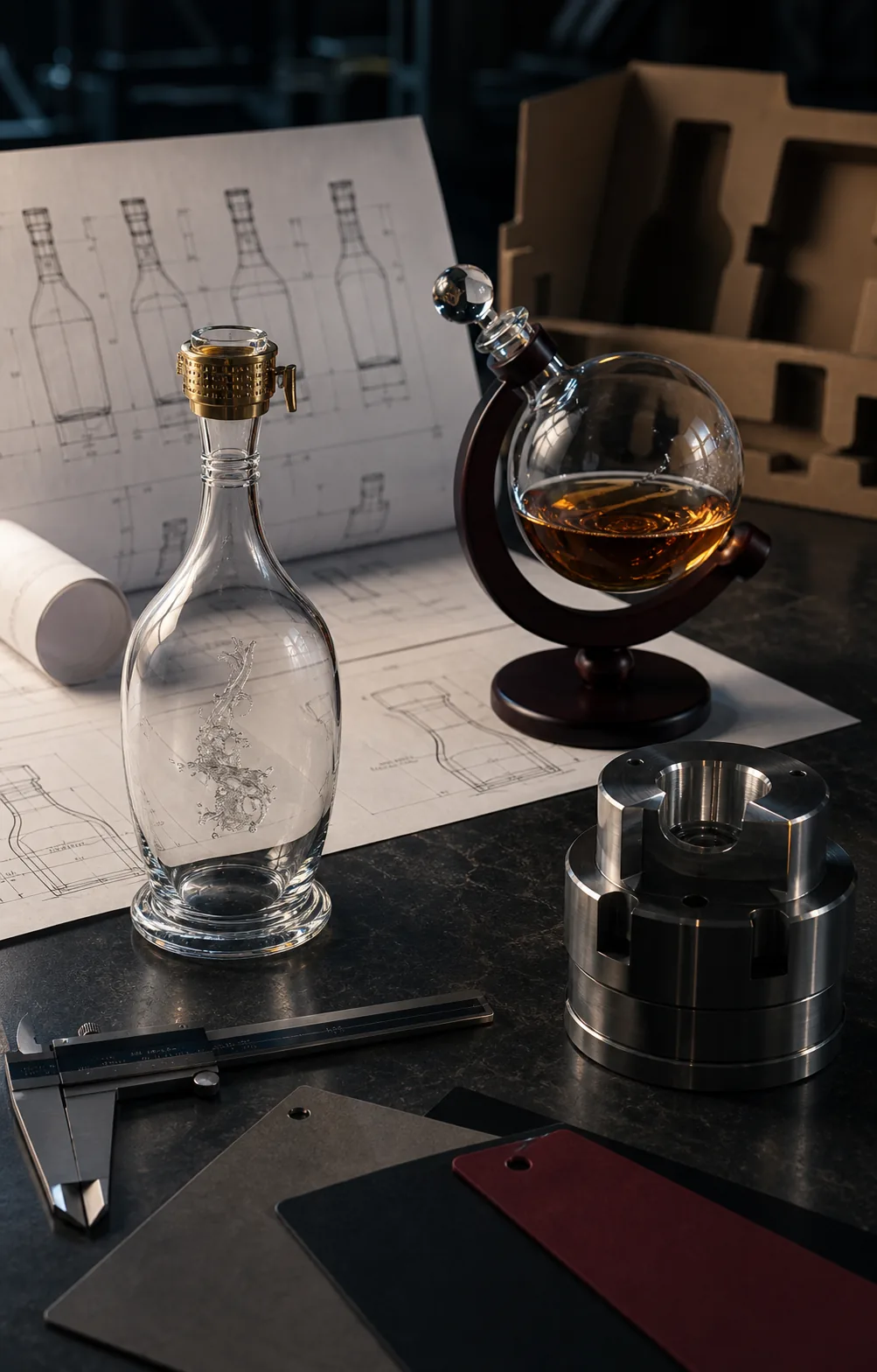 Custom glassware development and quality control